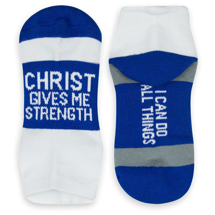 Socrates® Woven Performance Sock - Christ Give Me Strength