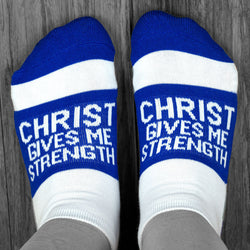 Socrates® Woven Performance Sock - Christ Give Me Strength