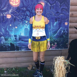 Running Costume Skirt - Gold Glitter Sequined
