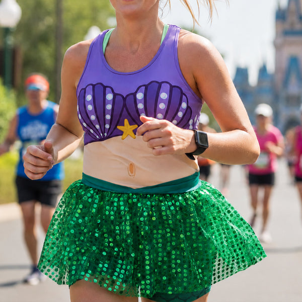 Mermaid With Scales Running Outfit