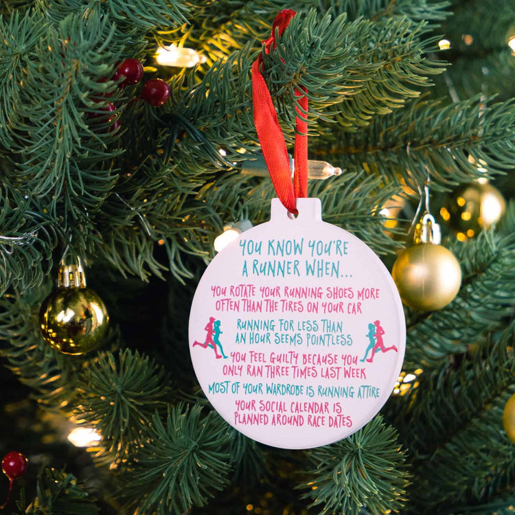 Running Round Ceramic Ornament - You Know You Are a Runner When...