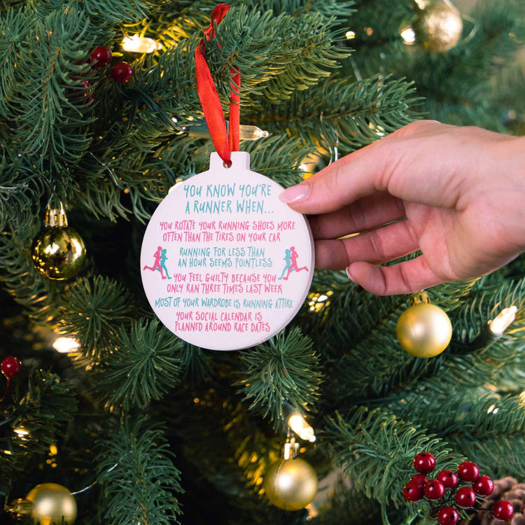Running Round Ceramic Ornament - You Know You Are a Runner When...