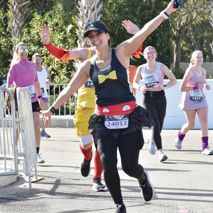 Running Costume Skirt - Black Glitter Sequined