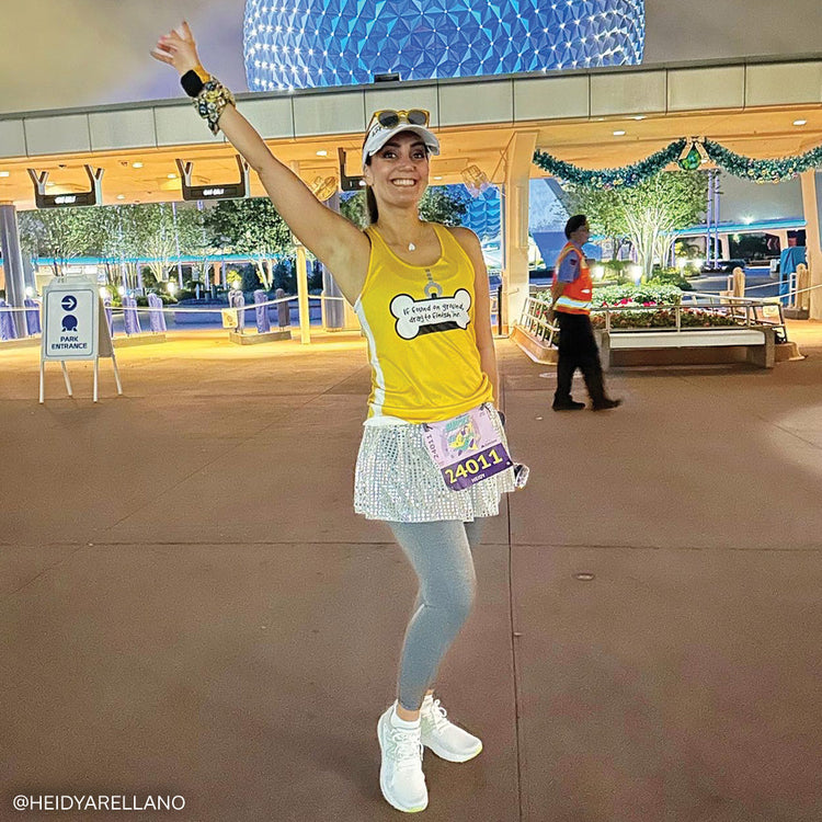 Running Costume Skirt - Silver Glitter Sequined