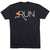 Running Short Sleeve T-Shirt - Let's Run For Turkey [Adult Large/Black] - SS