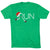 Running Short Sleeve T-Shirt - Let's Run For Christmas [Adult XX-Large/Green] - SS