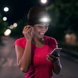 Running LED Lighted Performance Beanie - Midnight