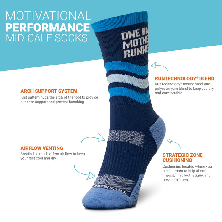 Socrates® Mid-Calf Socks - One Bad Mother Runner