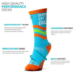 Socrates® Mid-Calf Socks - Burning Off The Crazy