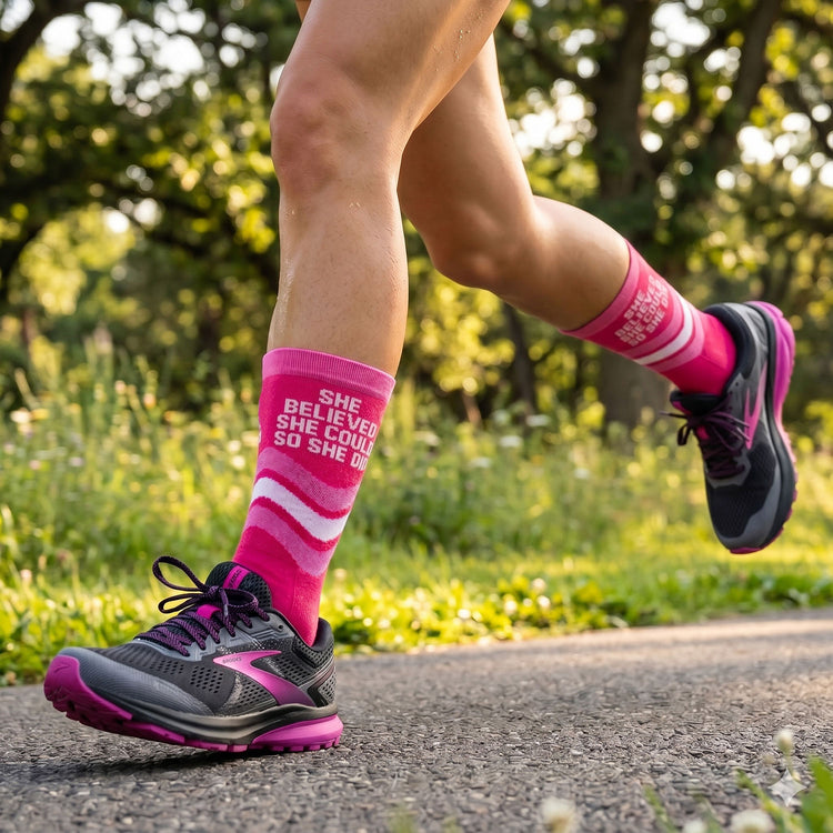 Socrates® Mid-Calf Socks - She Believed She Could