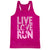 Women's Racerback Performance Tank Top - Live Love Run Silhouette [Adult X-Small/Pink] - SS