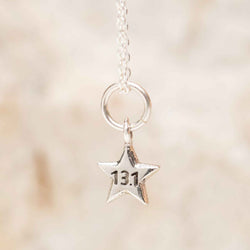 Sterling Silver 13.1 Star Half Marathon Necklace