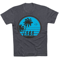 Running Short Sleeve T-Shirt - Retro Run [Charcoal/Adult Large] - SS