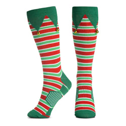 Running Woven Mid-Calf Socks - Jingle Bell