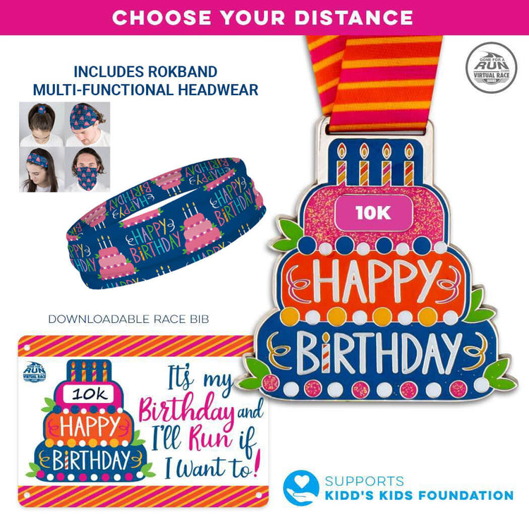 Virtual Race - Happy Birthday Challenge Custom Distance