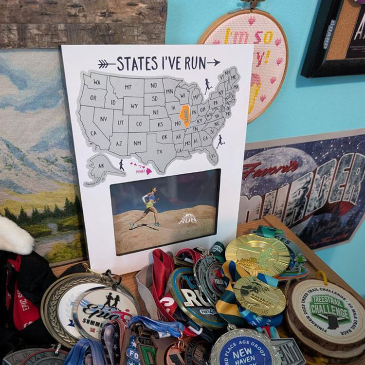 Scratch Off Frame - States I've Run