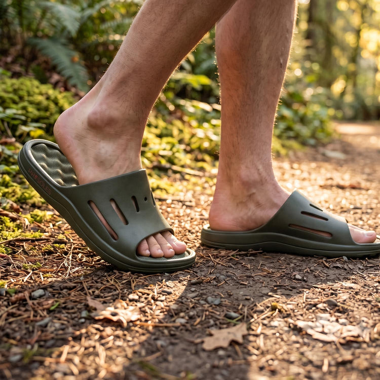 PR SOLES® Largo Recovery Slides - Camo Green