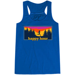 Flowy Racerback Tank Top - Happy Hour [Adult X-Small/Blue] - SS