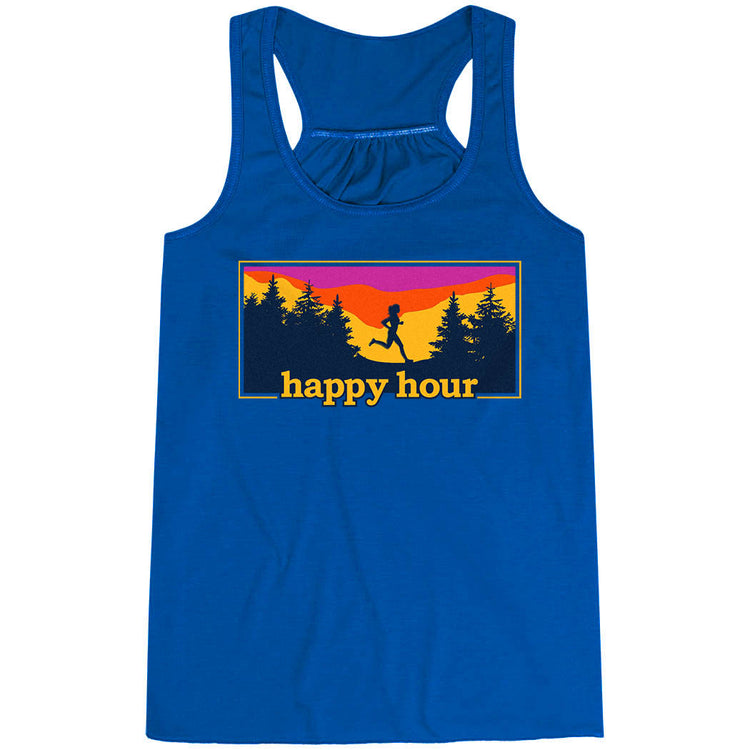 Flowy Racerback Tank Top - Happy Hour [Adult X-Small/Blue] - SS