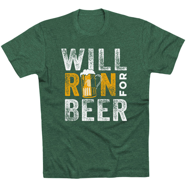 GFAR Running Short Sleeve T- Shirt - Will Run For Beer