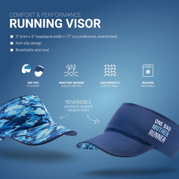GFAR Running Comfort Performance Visor - One Bad Mother Runner
