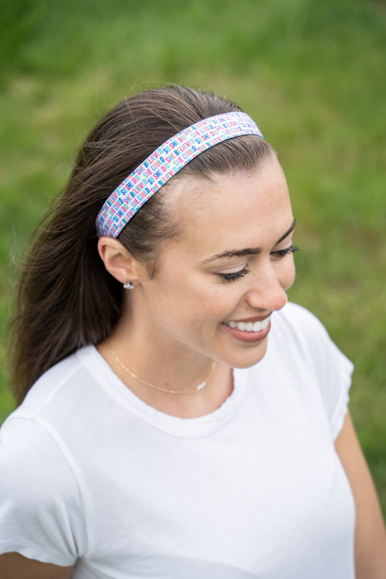 GFAR Athletic Juliband Non-Slip Headband - She Believed She Could