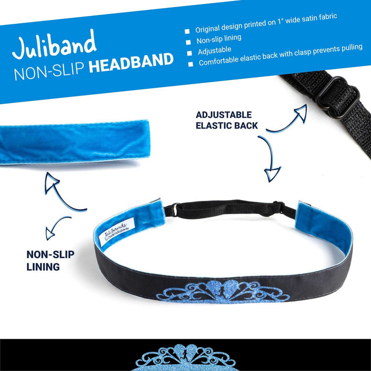 Athletic Juliband Non-Slip Headband - Tiara (Blue)