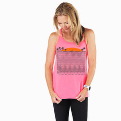 Running Flowy Racerback Tank Top - Chasing Sunsets