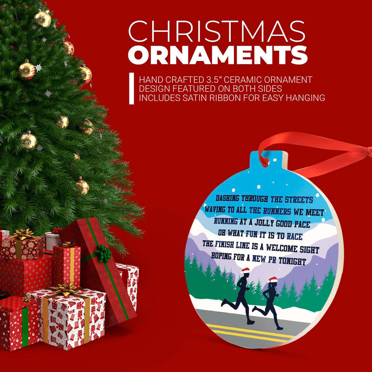 GFAR Running Round Ceramic Ornament - Jingle All the Way