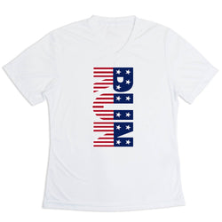 Women's Short Sleeve Tech Tee - Patriotic Run