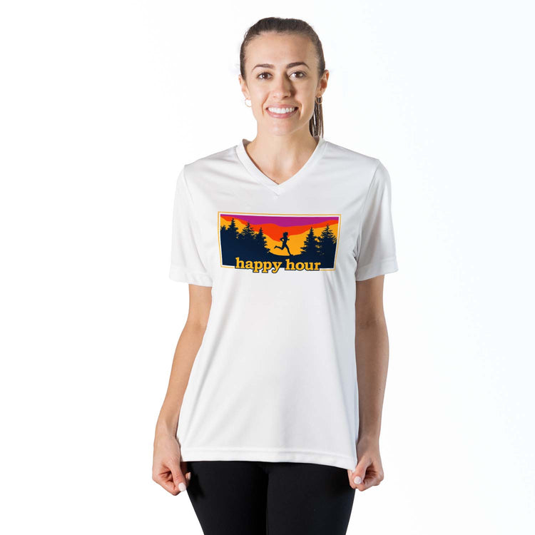 Women's Short Sleeve Tech Tee - Happy Hour
