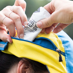 CoolRun Pocket Hat - Yellow/Blue
