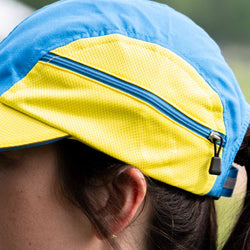 CoolRun Pocket Hat - Yellow/Blue