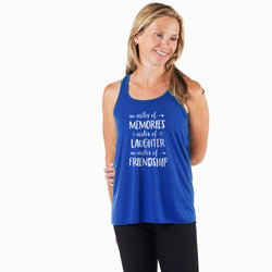 Flowy Racerback Tank Top - Miles of Friendship Mantra