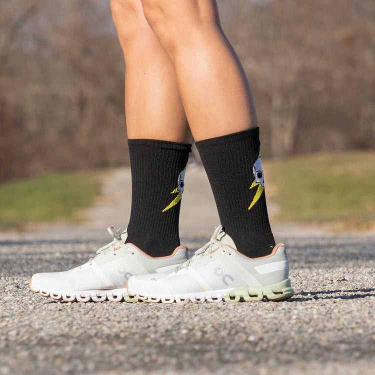 Socrates® Mid-Calf Performance Socks - Bad Ass (Black)