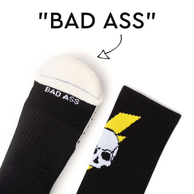 Socrates® Mid-Calf Performance Socks - Bad Ass (Black)