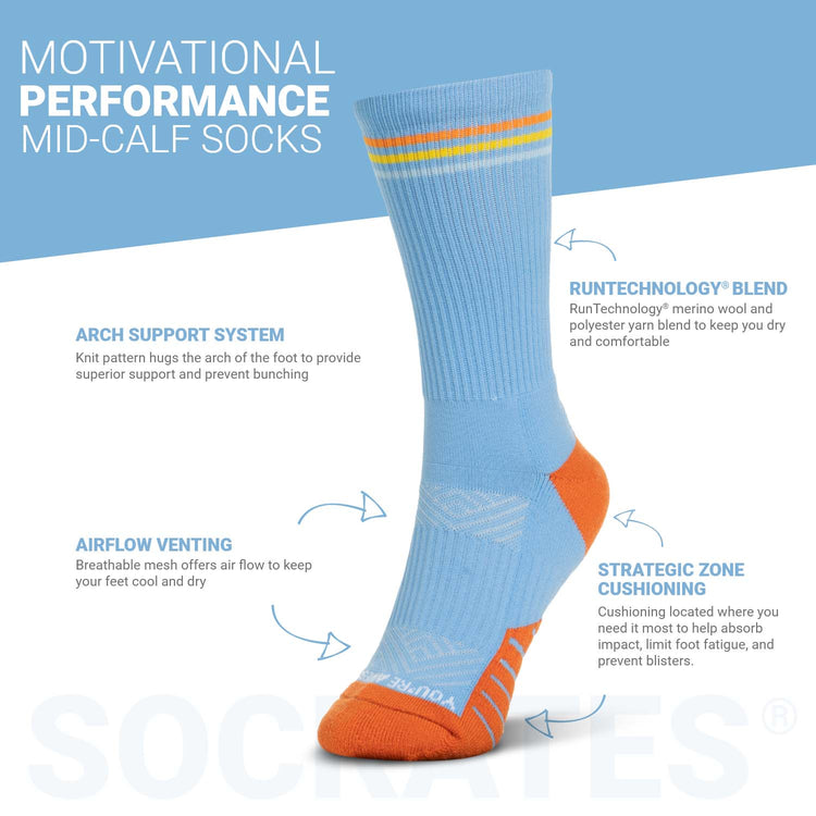 Socrates® Mid-Calf Performance Socks - You're Awesome