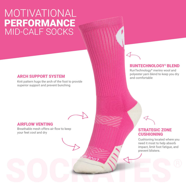 Socrates® Mid-Calf Performance Socks - Love The Run