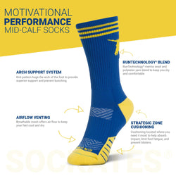 Socrates® Mid-Calf Performance Socks - Run Strong