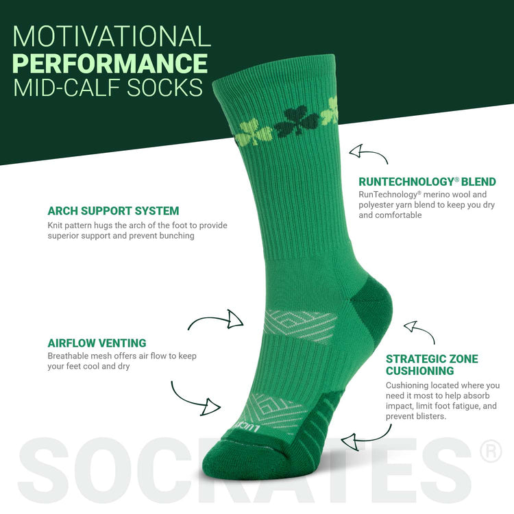 Socrates® Mid-Calf Performance Socks - Lucky