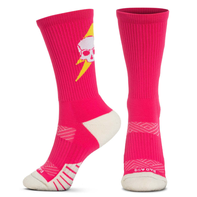Socrates® Mid-Calf Performance Socks - Bad Ass (Pink)