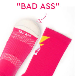 Socrates® Mid-Calf Performance Socks - Bad Ass (Pink)
