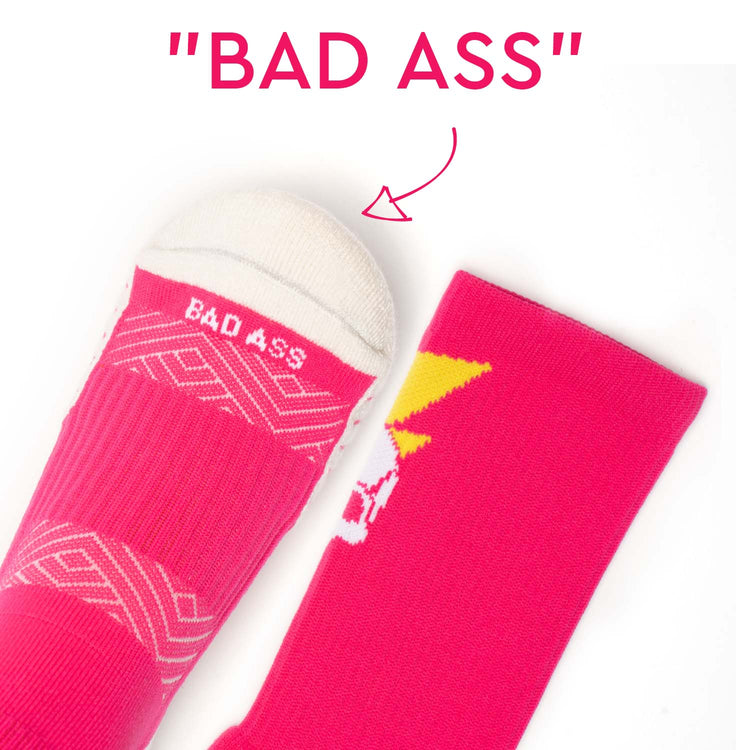 Socrates® Mid-Calf Performance Socks - Bad Ass (Pink)