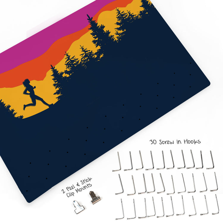 Running Large Hooked on Medals and Bib Hanger - Happy Hour