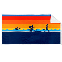 Triathlon Premium Beach Towel - Swim, Bike, Run