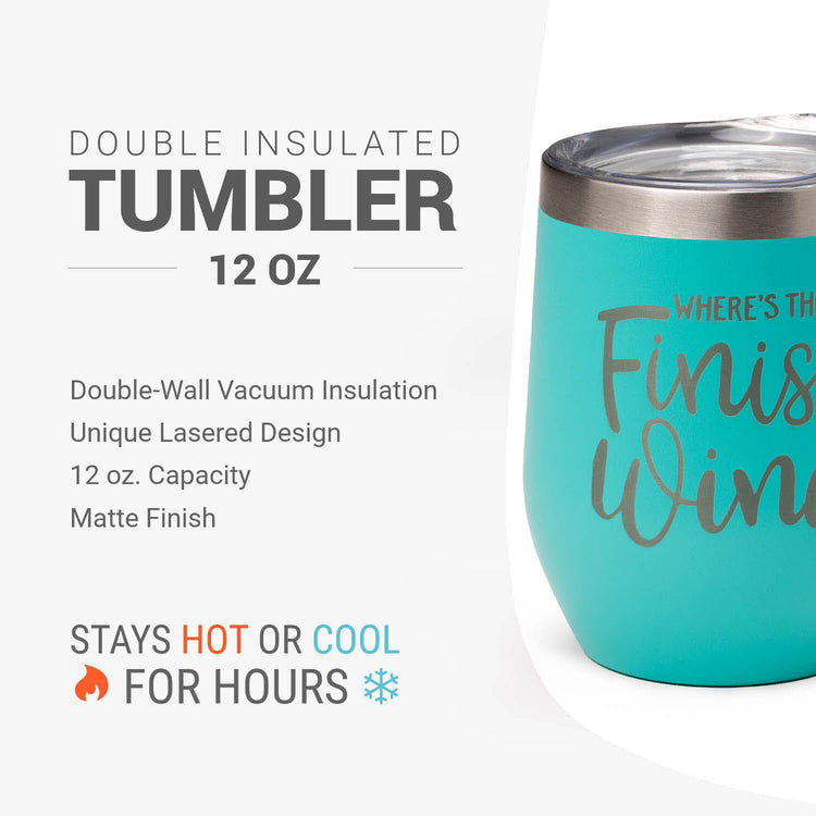 GFAR Running Travel Wine Tumbler - Where's The Finish Wine?