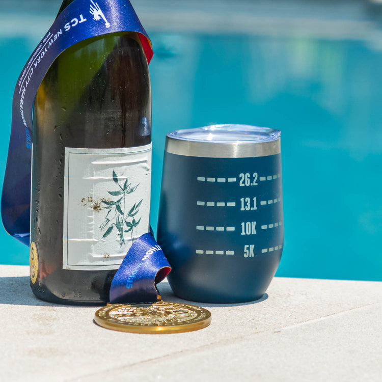 Running Travel Wine Tumbler - Runner's Measurements