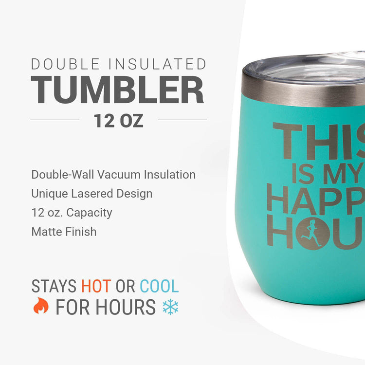 GFAR Running Travel Wine Tumbler - This is My Happy Hour