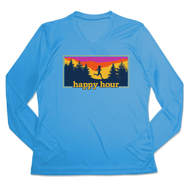 Women's Long Sleeve Tech Tee - Happy Hour [Carolina/Adult Medium] - SS