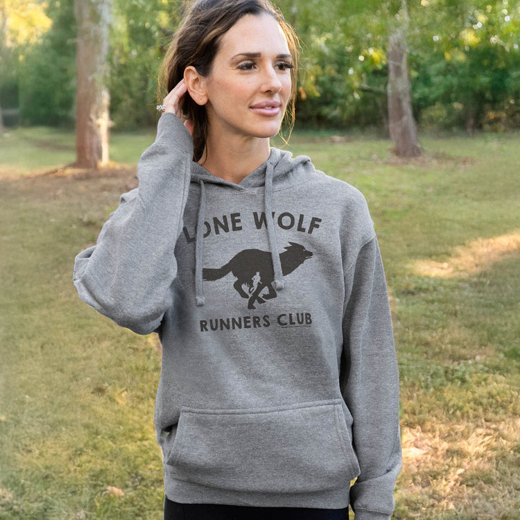 Statement Fleece Hoodie -  Run Club Lone Wolf